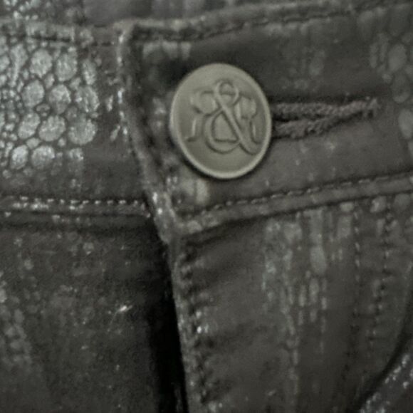 ROCK & REPUBLIC Snake Print Pants Womens 8 Black Berlin - Picture 6 of 15